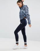 Adidas Originals London Navy Leggings With Three Stripe Cuff - Blue