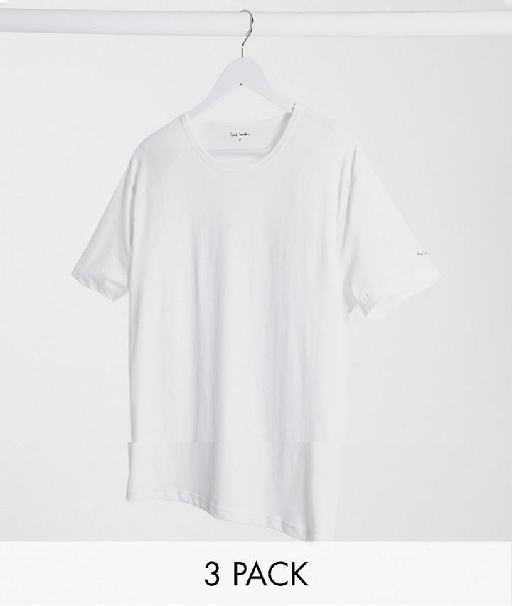 Paul Smith 3 Pack Loungewear T-shirts In White