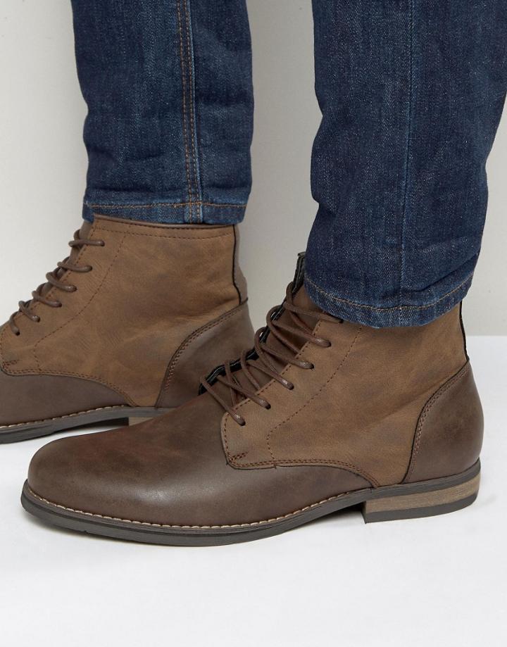 Call It Spring Gorellan Laceup Boots - Brown