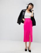 Asos Tailored Clean Column Pencil Skirt - Pink