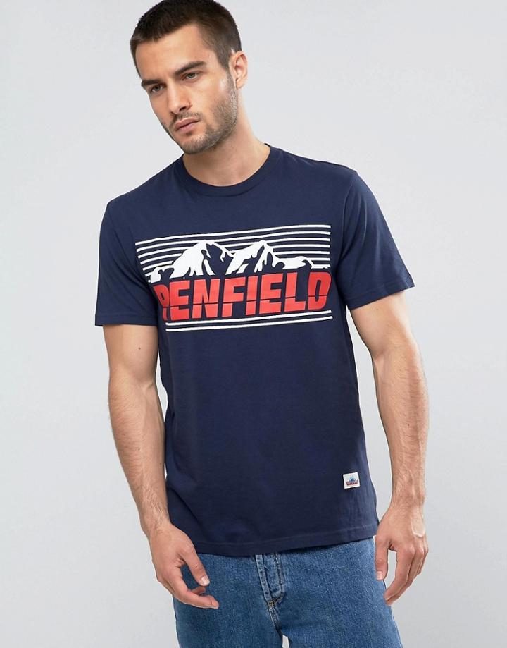 Penfield Sportswear Logo T-shirt Regular Fit In Navy - Navy