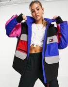 Tommy Jeans Color Block Hooded Jacket In Multi