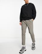 Asos Design Cigarette Fit Chinos In Olive-green
