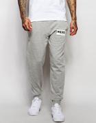 Hero's Heroine Skinny Joggers With Small Logo - Gray Marl