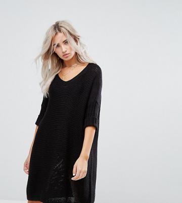 Noisy May Petite Knitted Dress - Black