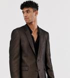 Asos Design Skinny Suit Jacket In Metallic - Black