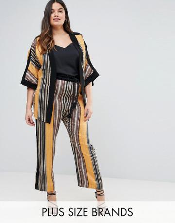 Elvi Striped Pants - Multi