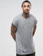 Asos Oversized Sleeveless T-shirt In Space Dye - Gray Space Dye