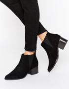 New Look Suedette Pointed Ankle Boot - Black