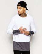 Asos Mesh Jersey Longline Long Sleeve T-shirt