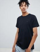 Tommy Jeans Crew Neck T-shirt In Black - Black