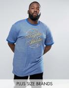 Duke Plus T-shirt With La Print In Blue Stripe - Blue