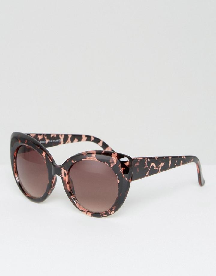 Mango Cat Eye Sunglasses - Brown