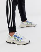 Adidas Originals Ozweego Sneakers In White With Multi 3 Stripes