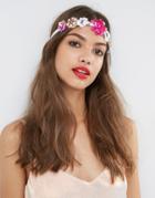 Asos Pretty Sequin Flower Headband - Multi