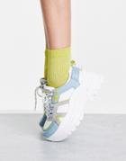 Topshop Como Chunky Sneakers In Blue-blues