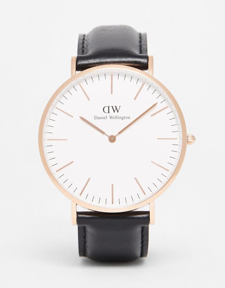 Daniel Wellington Sheffield Gold Watch - Black