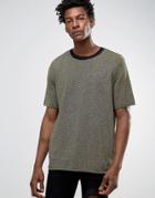 Asos Knitted T-shirt In Metallic Yarn - Green