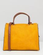 Asos Design Mini Tote Bag With Contrast Detail - Yellow