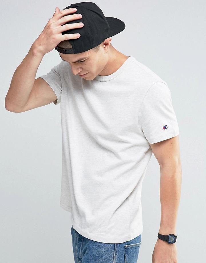 Champion T-shirt With Small Logo - Gray