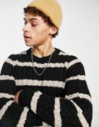 Bolongaro Trevor Knit Striped Sweater In Black
