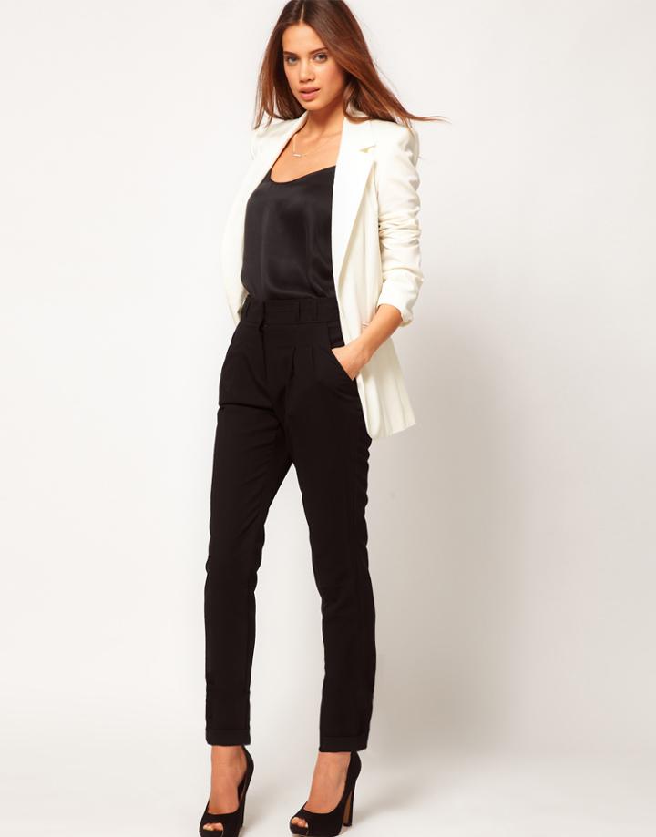 Asos Peg Trousers With Pleat Front
