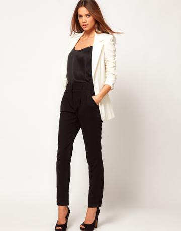 Asos Peg Trousers With Pleat Front