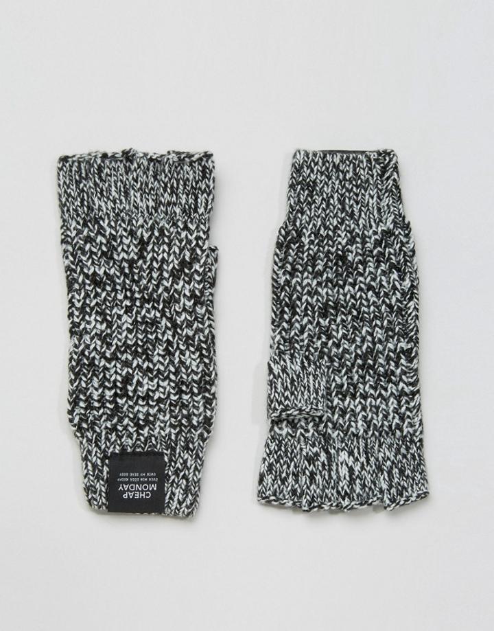 Cheap Monday Fingerless Gloves - Gray