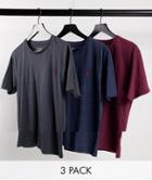 Farah Blackford 3 Pack Lounge T-shirt In Navy