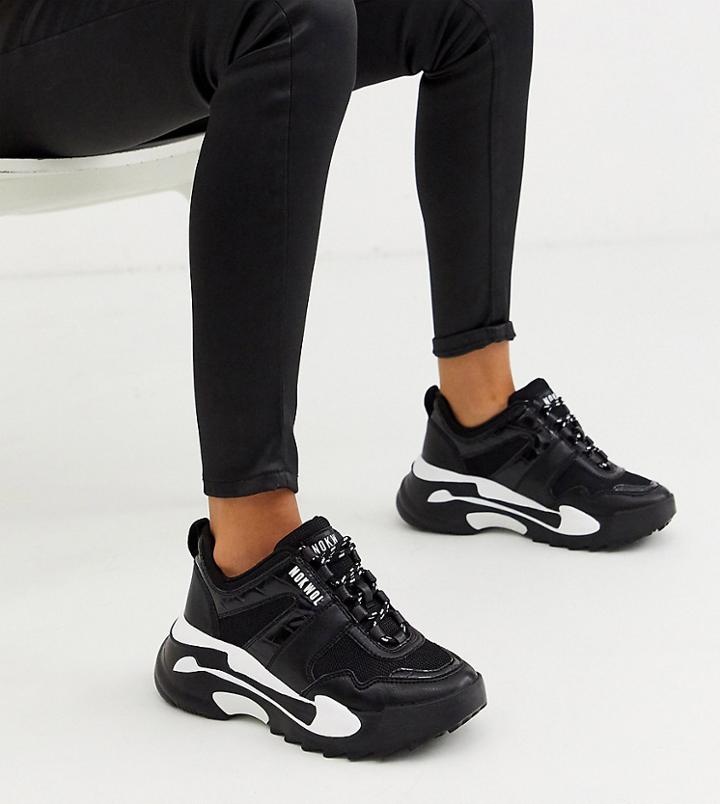 Nokwol Exclusive Money Mesh And Croc Sneaker In Black