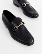 River Island Snaffle Loafers In Black - Black
