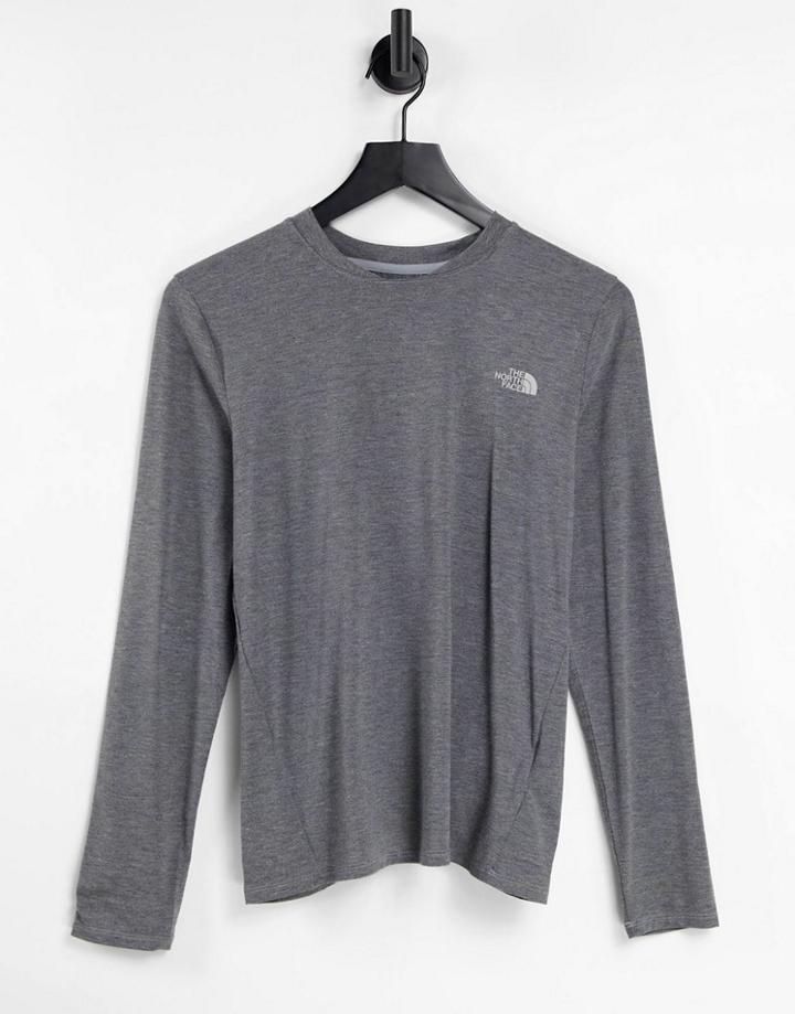 The North Face Wander Long Sleeve T-shirt In Gray-grey