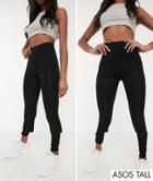 Asos Design Tall 2 Pack Leggings In Black Save