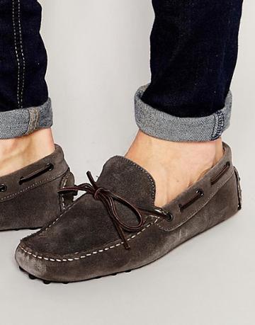 Standard Forty-five Suede Driving Shoe - Gray