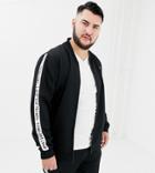 Only & Sons Tracksuit Jacket With Japan Side Stripe-black