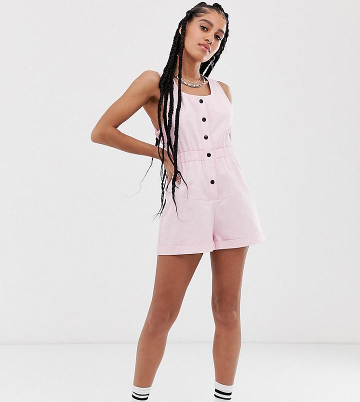Collusion Popper Front Romper-pink