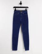 Lee Scarlett High Rise Skinny Jeans In Dark Wash Blue-blues