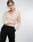 Ivyrevel Cross Front Off Shoulder Sweater - Beige
