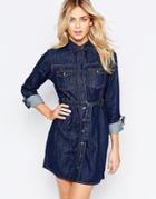 Parisian Denim Shirt Dress - Indigo