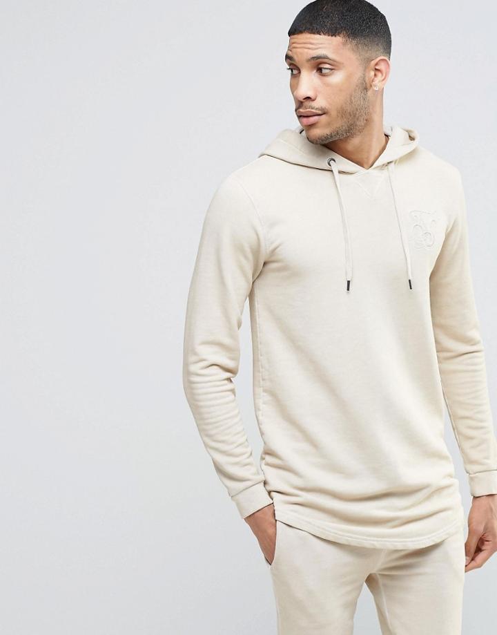 Siksilk Overdye Hoodie - Stone