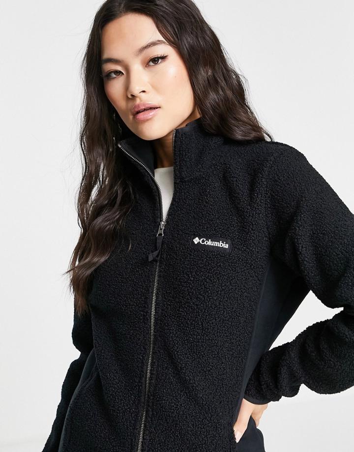 Columbia Panorma Full Zip Fleece In Black