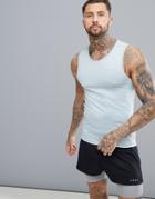 Asos 4505 Muscle Tank With Quick Dry In Gray - Gray