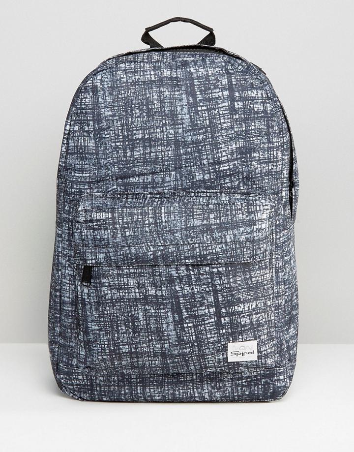 Spiral Sketch Backpack In Black - Gray