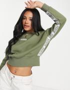 Guess Logo Arm Sweatshirt In Green