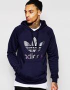 Adidas Originals Hoodie With Marble Trefoi Aj6992 - Blue