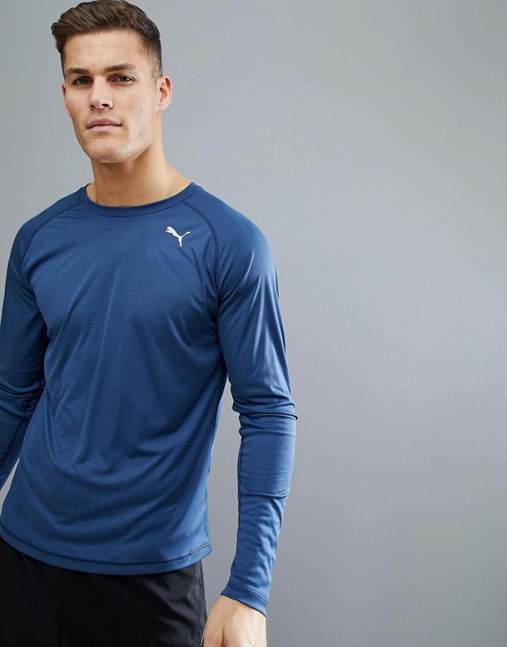 Puma Running Long Sleeve Top In Blue 51501006 - Blue