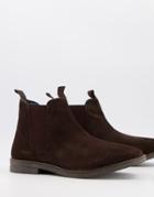 Silver Street Suede Chelsea Boots In Brown