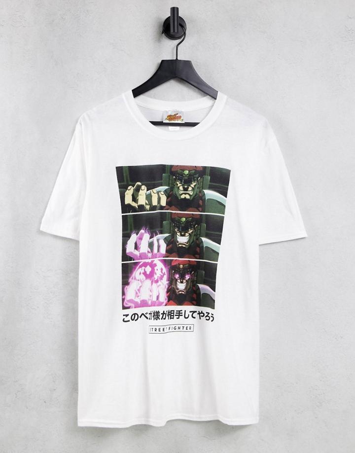 Street Fighter M Bison Oversized T-shirt In White