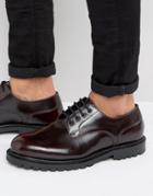 Hudson London Leather Derby Shoes - Red