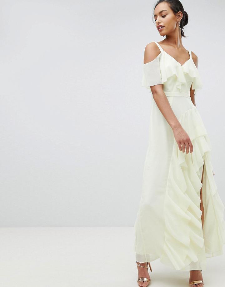 Coast Illy Ruffle Maxi Dress - Yellow